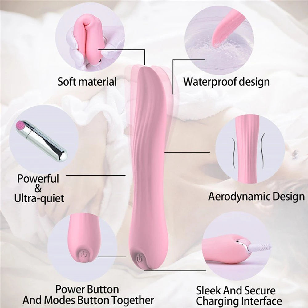 Frowzer Licking Vibration Clear 10 Mod Darbeli Dil Vibratör