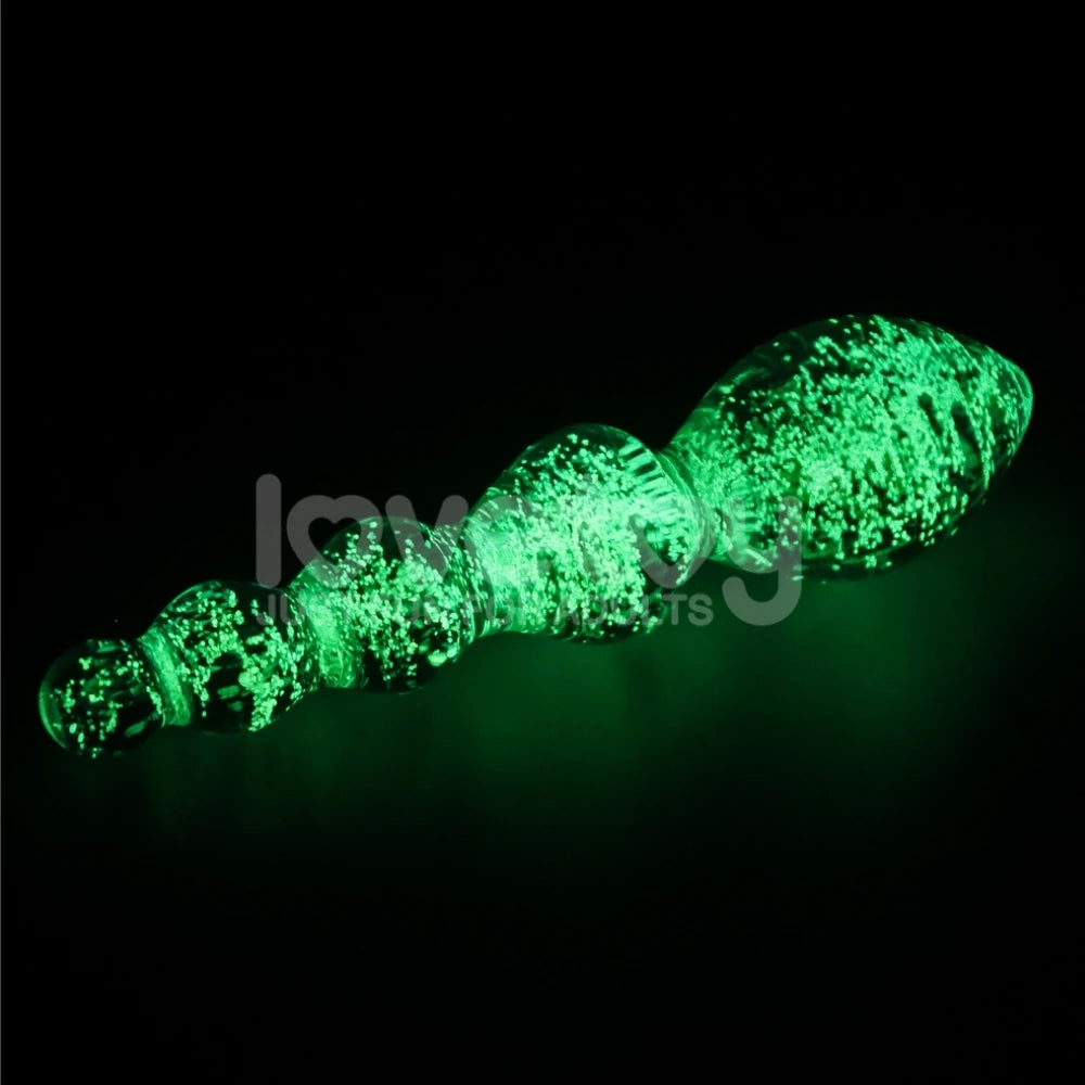 Lovetoy Glow Twilight Gleam Glass Dildo-Tantalizing Orbs Cam Dildo LV610002