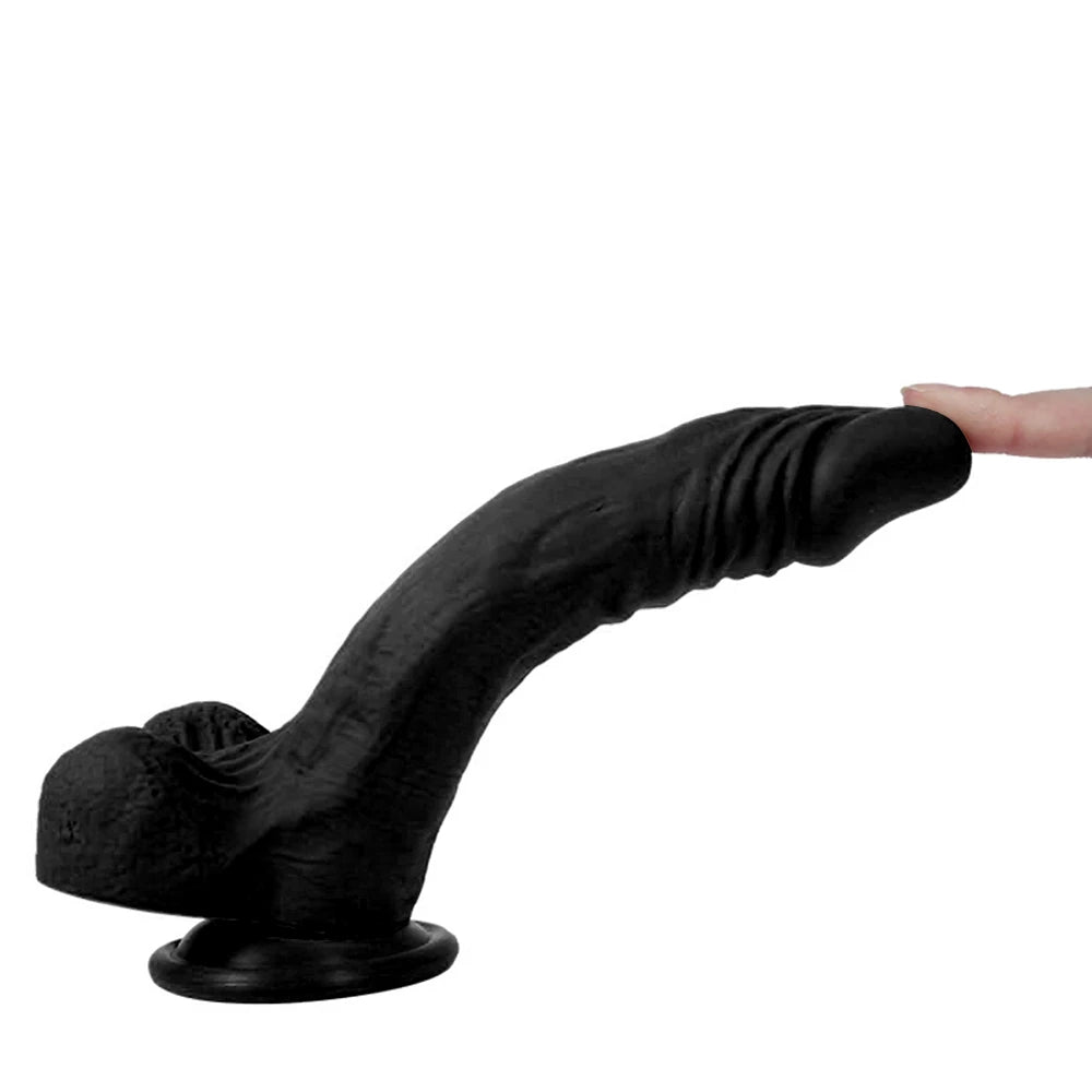 Xise Dildo Series Yuan 21 cm Realistik Zenci Penis XS-WBC10030-Black