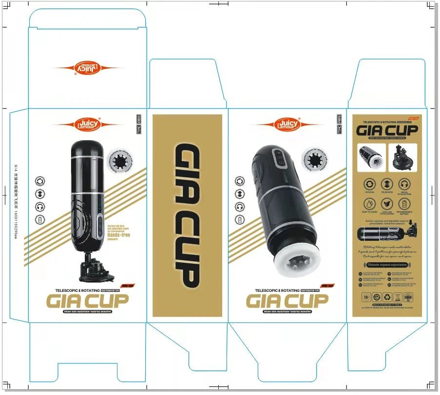 Shequ Gia İleri Geri ve Dönebilen Çift Hareketli Vajina Mastürbatör JC-MA70036