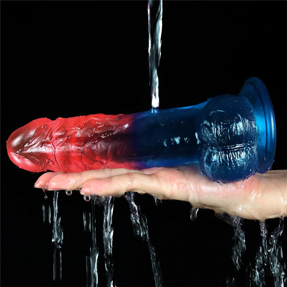 Lovetoy Dazzle Studs Jel Dildo 20 cm Belden Bağlamalı Realistik Realistik Penis