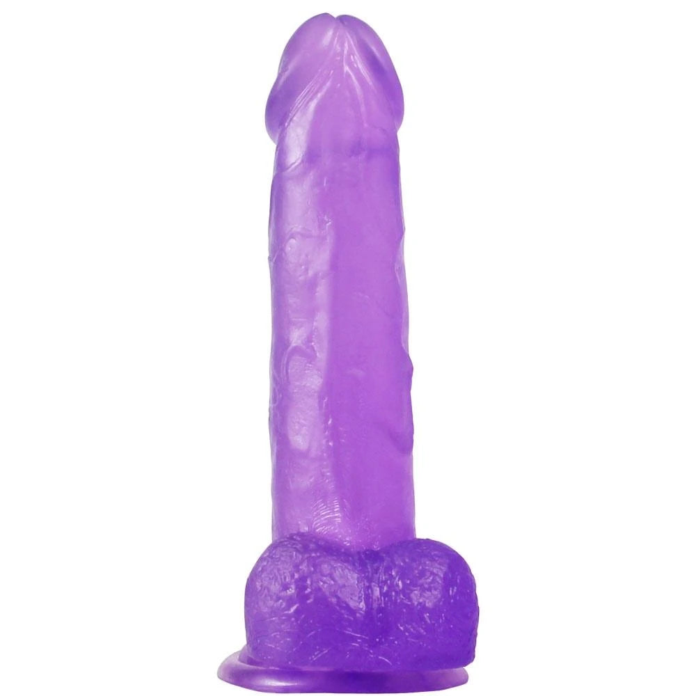 Lovetoy Jelly Studs Purple Large 20 cm Belden Bağlamalı Jel Dildo LV3100