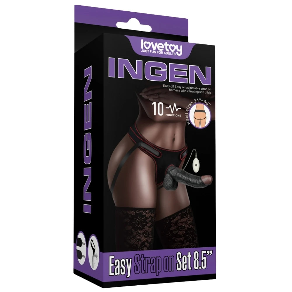 Lovetoy Vibrating Easy Strapon Set 21.5 Cm Belden Bağlamalı Titreşimli Penis LV715128