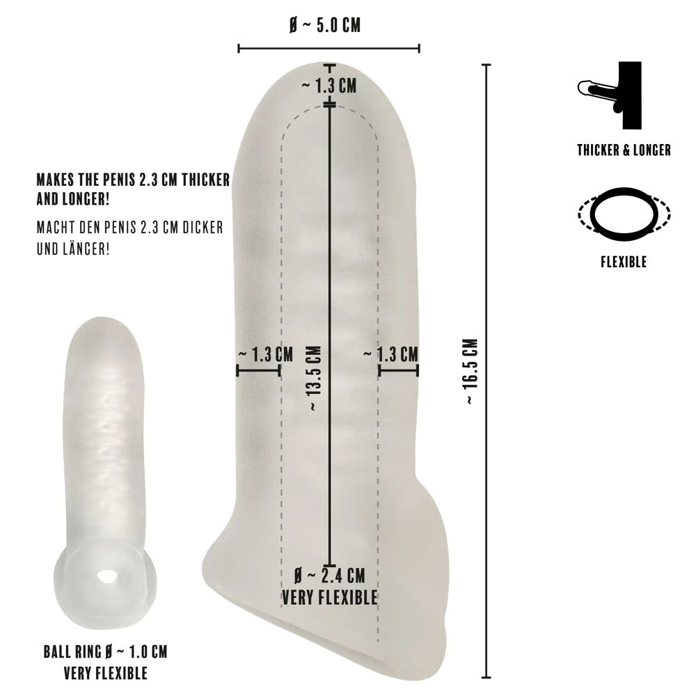 Rebel Men's Gear Thickening Sleeve Medium Testis Geçirmeli Silikon Penis Kılıfı