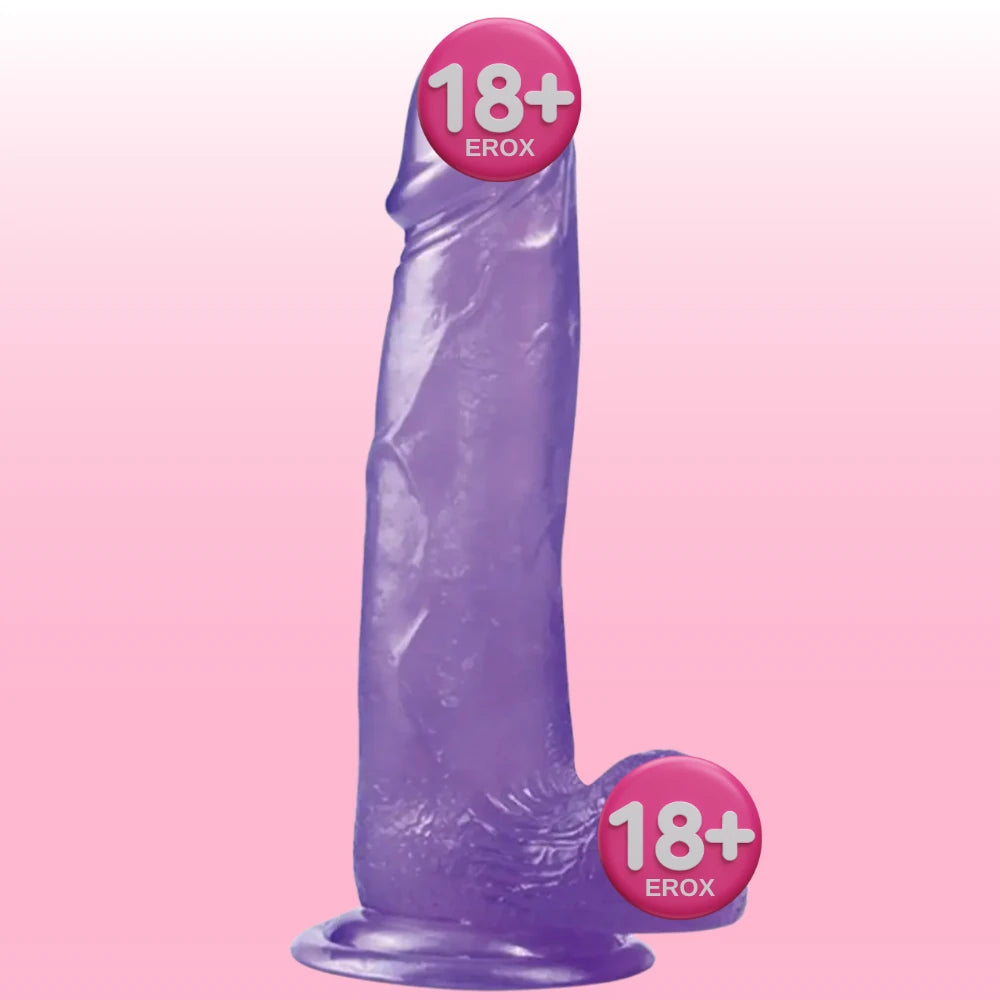 Lovetoy Jelly Studs Purple Large 20 cm Jel Dildo LV3100