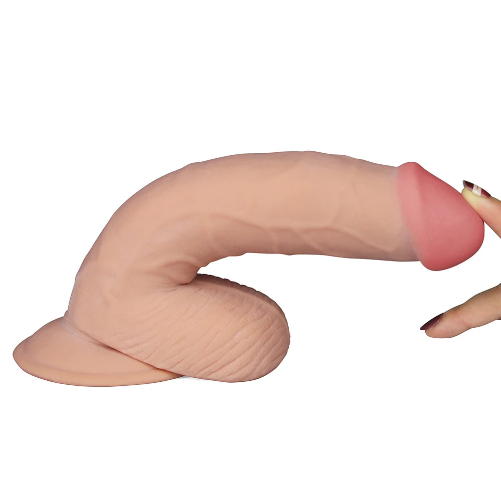 Lovetoy The Ultra Soft Dude Dildo Belden Bağlamalı Kalın Titreşimli Realistik Penis 20 Cm