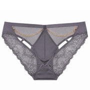 Frowzer Fantasy Wear Luxury Lingerie Gold Zincir Detaylı Seksi Külot-Gri