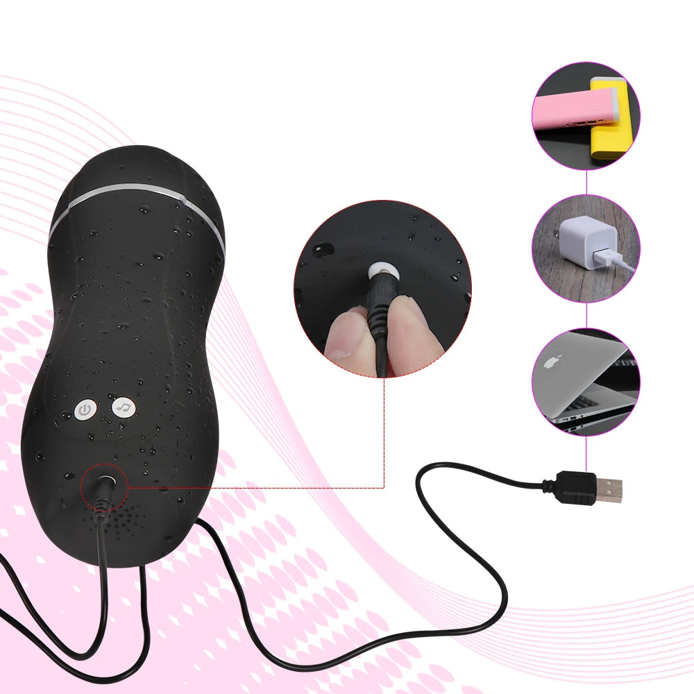 Shequ Tiny Usb Şarjlı Titreşimli Realistik Vajina SQ-MA70014