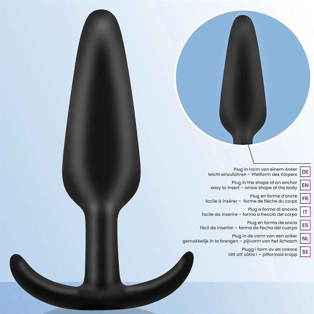 Frowzer Anal Fantasy Silicone Jelly Butt Plug Anal Alıştırıcı-Black