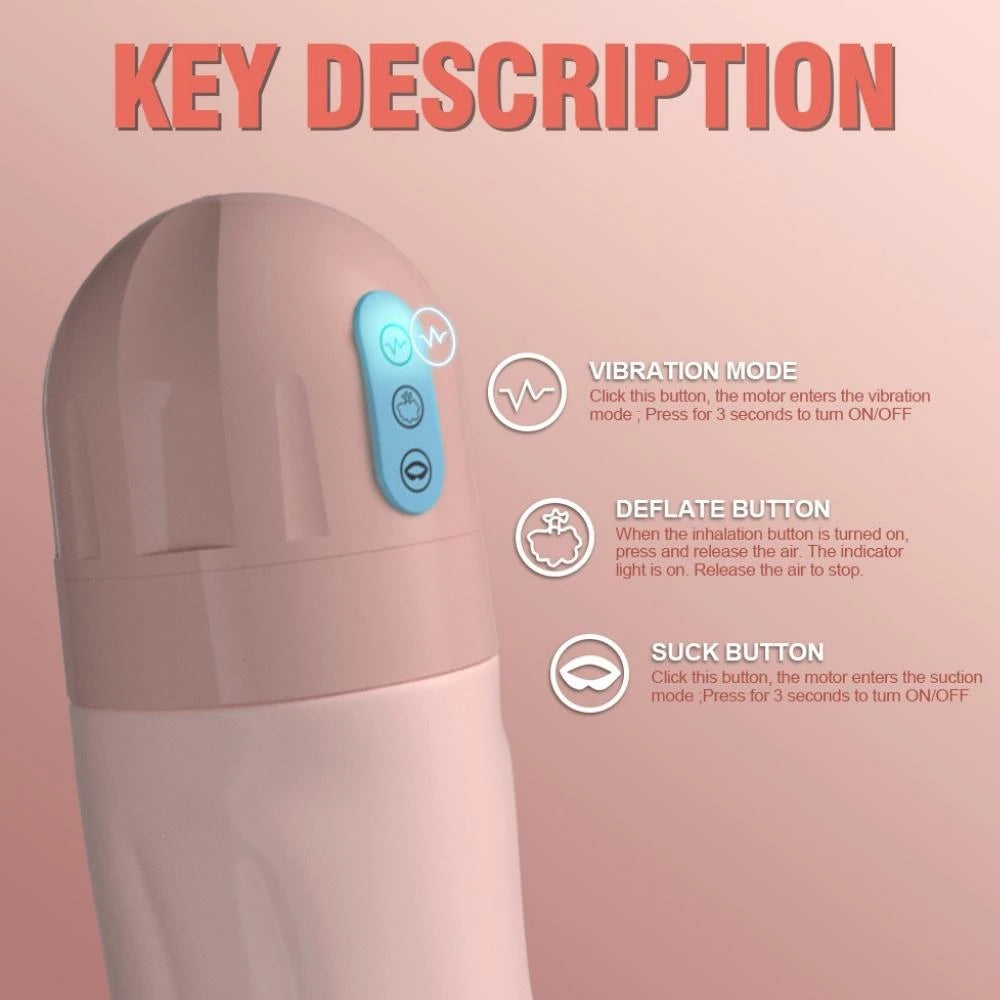 Shequ Beta Suction Emiş Güçlü 7 Mod Masturbator Vajina SQ-MA60108