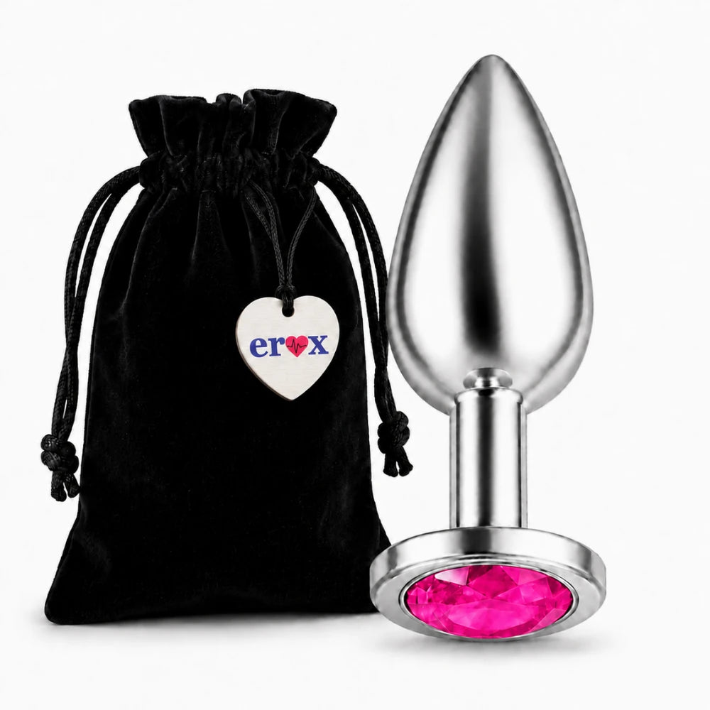 Frowzer Anal Fantasy Luxury Diamond Pink Taşlı Çelik Metal Anal Plug – Medium