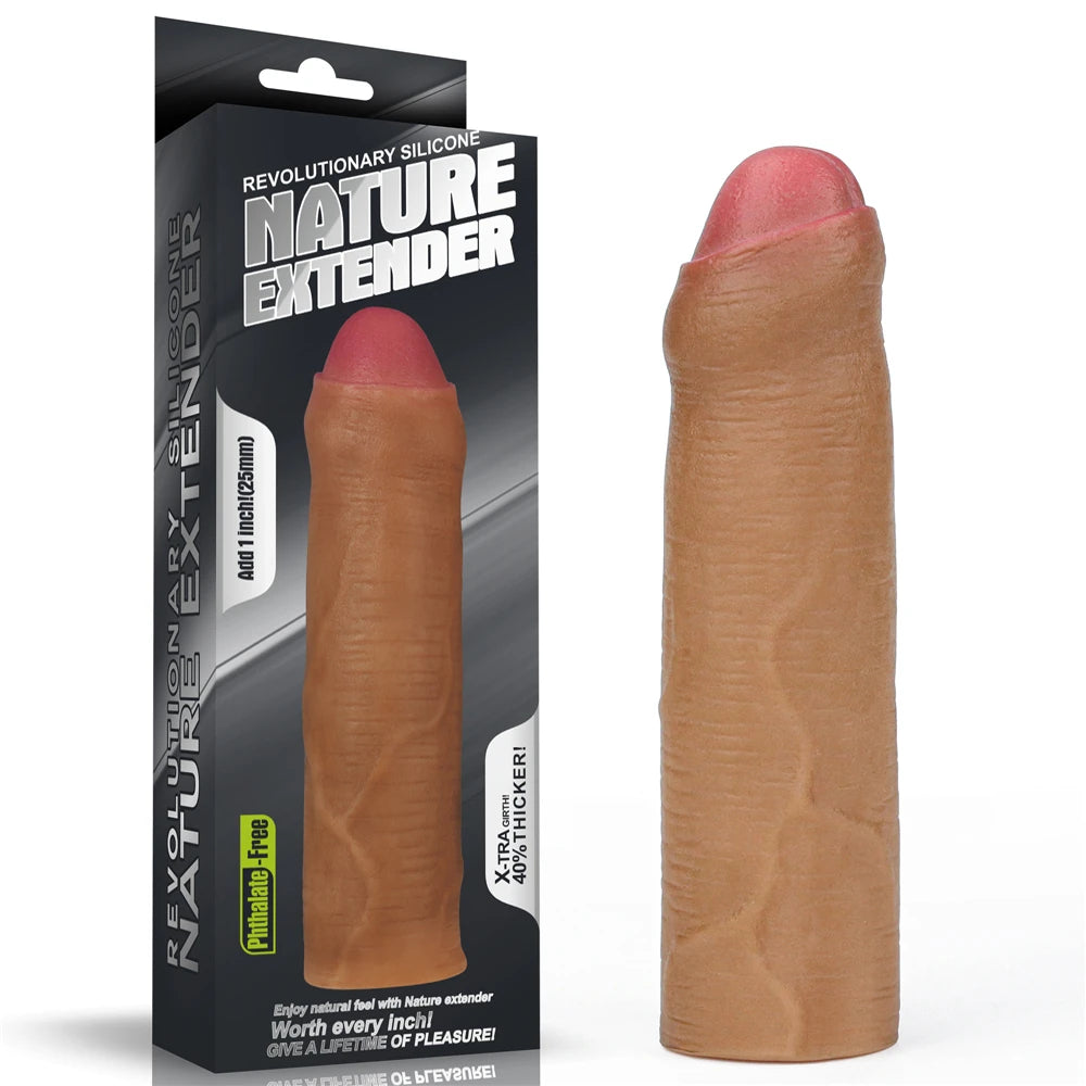 Lovetoy Nature Extender Et Dokulu Brown Gerçekçi Sünnetsiz Penis Kılıfı