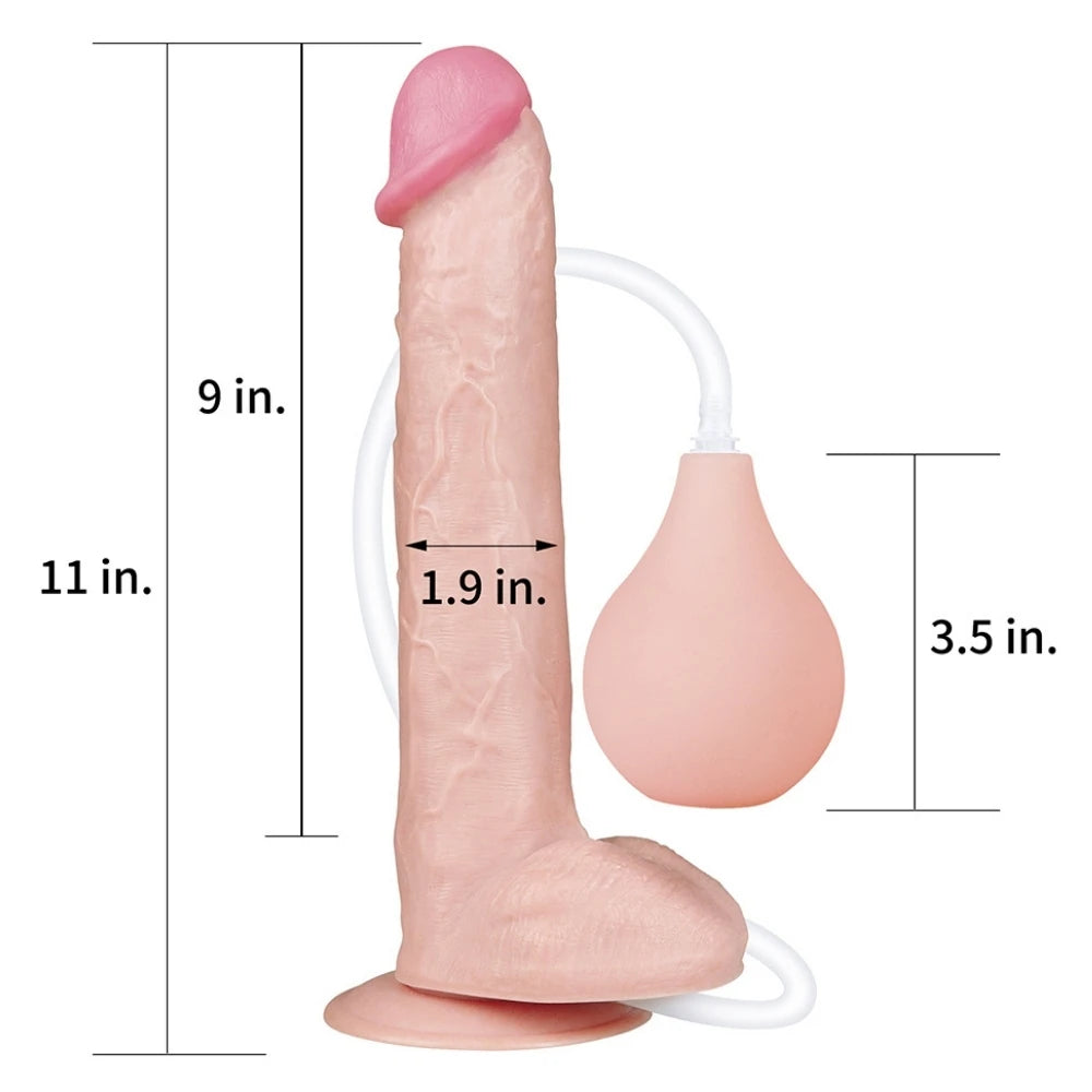 Lovetoy Squirt Extreme Dildo 28 Cm Boşalabilir Kemerli Realistik Penis LV116023
