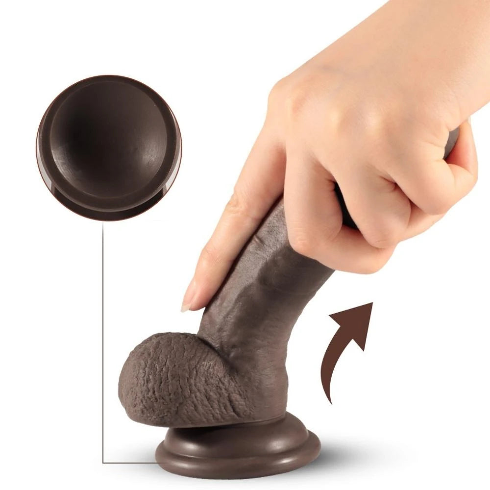 Shequ Dildo Series Addison 17 Cm Realistik Zenci Penis