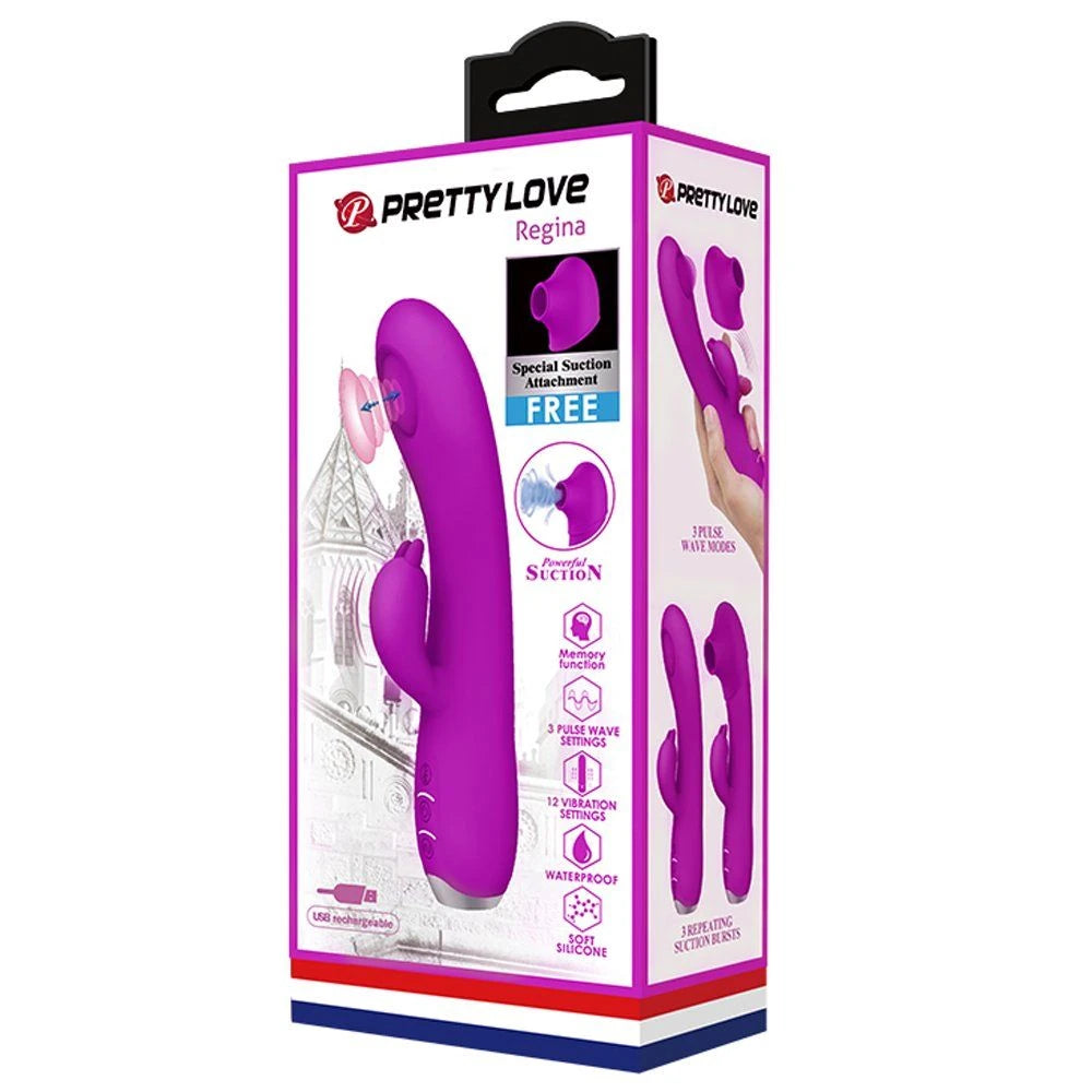 Pretty Love Regina Purple Nabız Darbeli ve İtici Güç Rabbit Vibratör