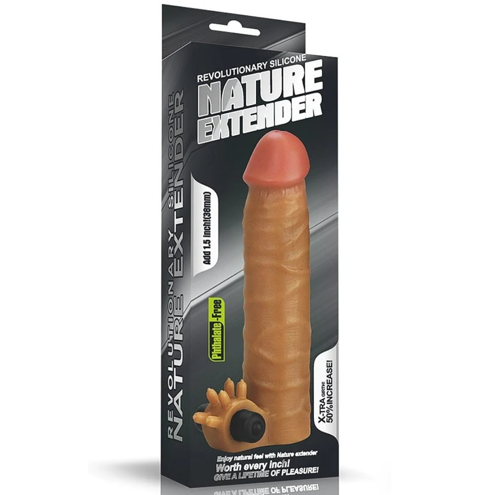Lovetoy Nature Extender Natural Et Doku Titreşimli Penis Kılıfı LV414100B