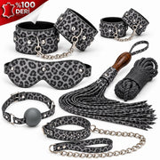 Frowzer Fetish Love Game %100 Gerçek Deri Fetiş Pozisyon Seti-Leopar