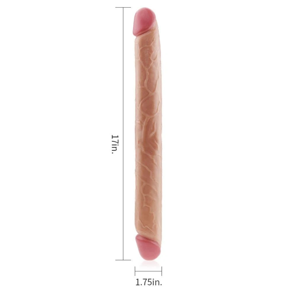 Lovetoy King Size 43 cm Realistik Ultra Esnek Çift Taraflı Penis