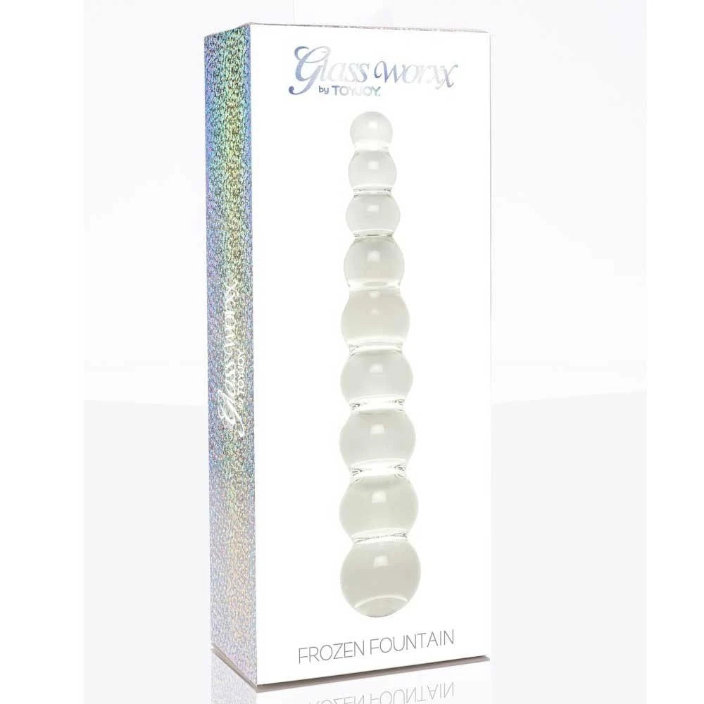 Toy Joy Frozen Fountain Boğumlu Cam Dildo