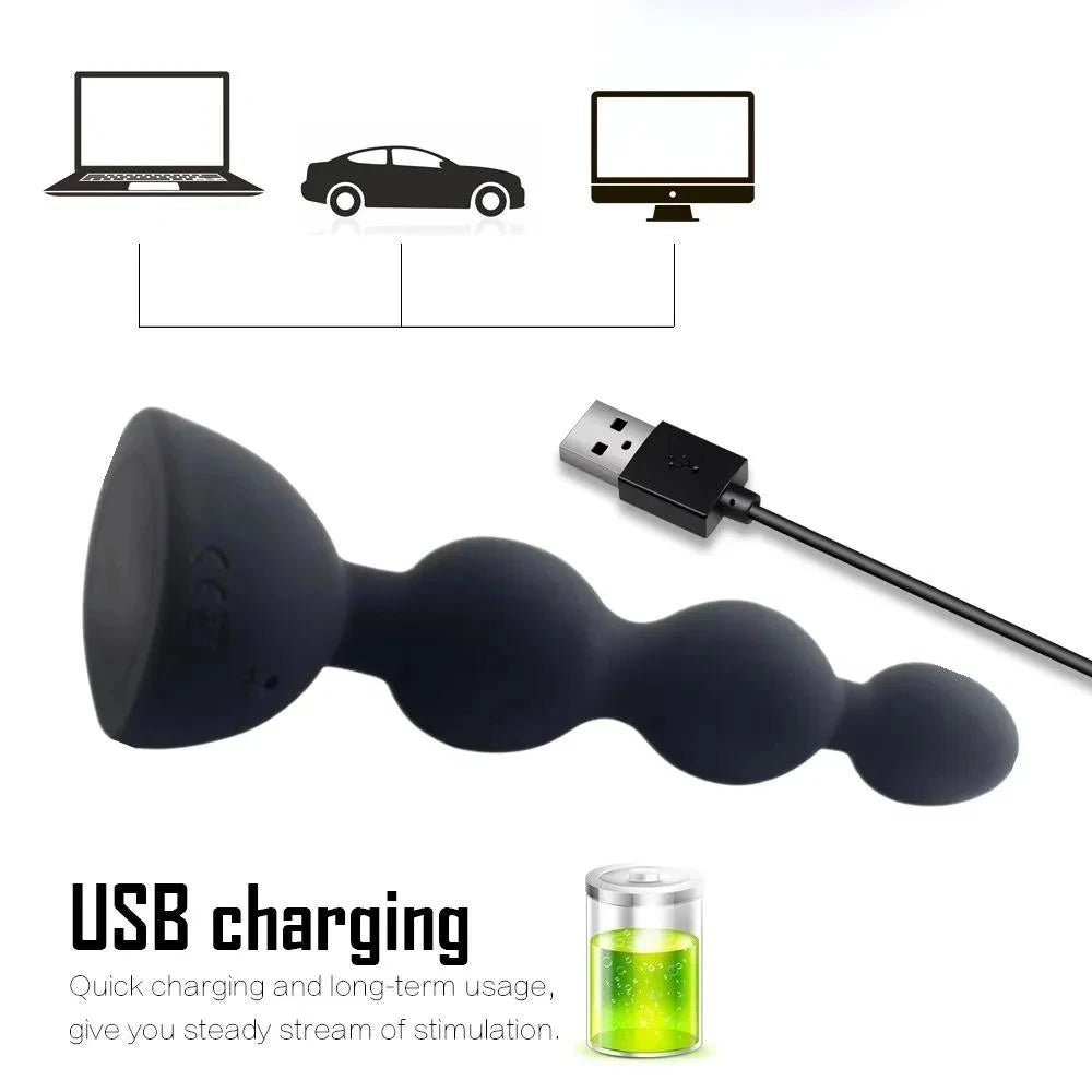 Aphrodisia Silicone Beads Uzaktan Kumandalı Boncuklu Anal Vibratör