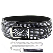 Frowzer Fetish Fantasy Series Diamond Collar Taşlı Fetiş Tasma-Siyah