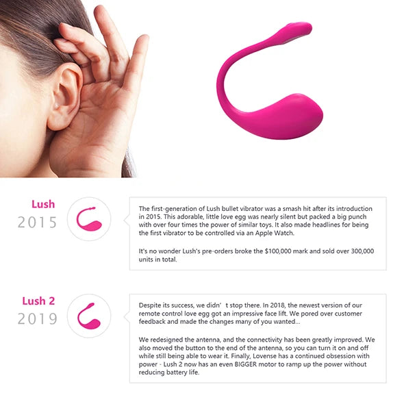 Lovense Lush 2 Telefon ve Tablet Kontrollü Vibratör