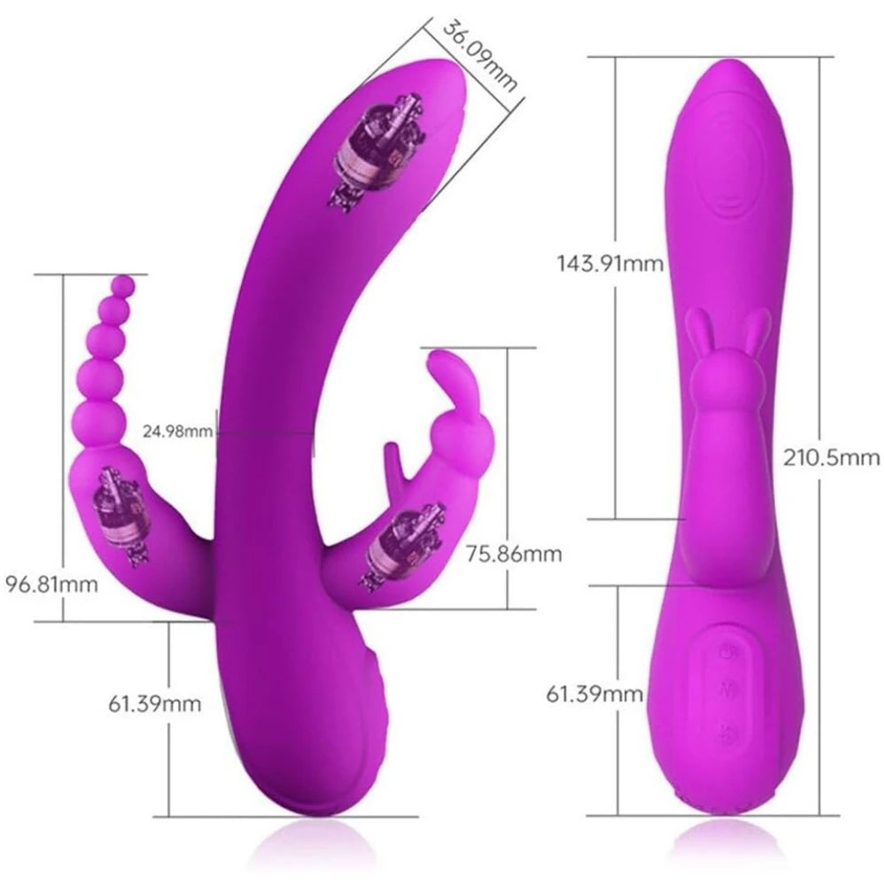 Frowzer World Meilisa 3 İn 1 Clitoral Massager Rabbit Vibratör