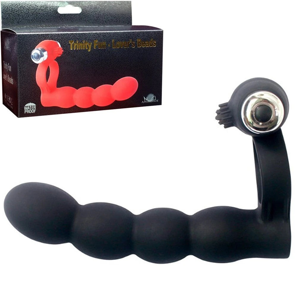 Trinity Fun Lovers Beads Black Çift Yönlü İlişki Anal Vibratör