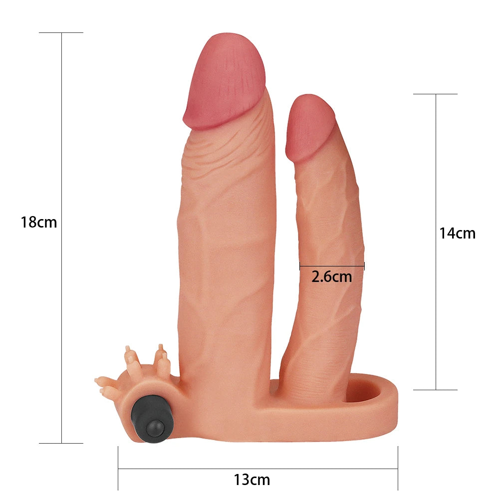 Lovetoy Pleasure X-Tender Çift Taraflı Titreşimli Penis Kılıfı LV314100
