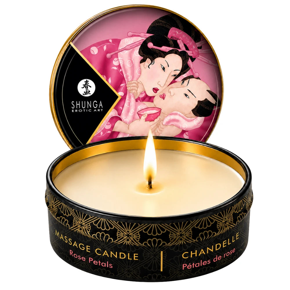 Shunga Mini Massage Candle Rose Petals 30 Ml Erotik Masaj Mumu