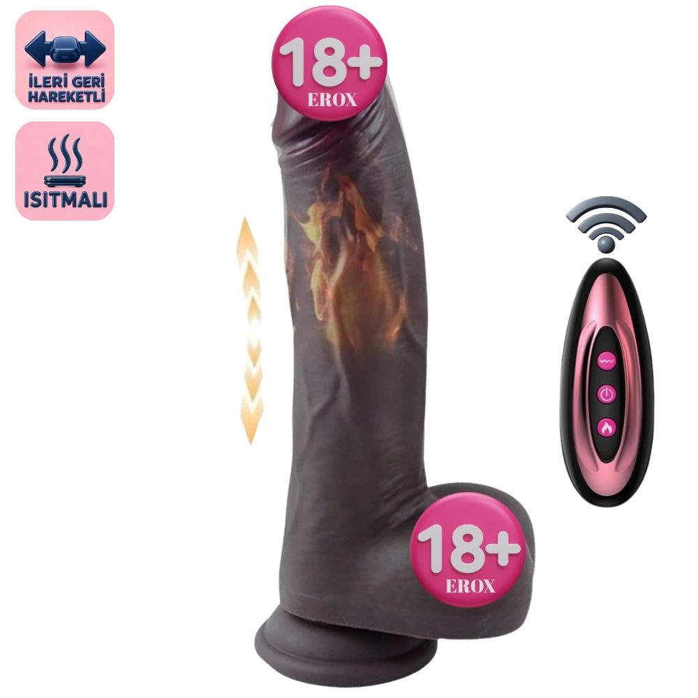 Frowzer Vibrating Dildo's Zenci Isıtmalı ve Hareketli Realistik Vibratör
