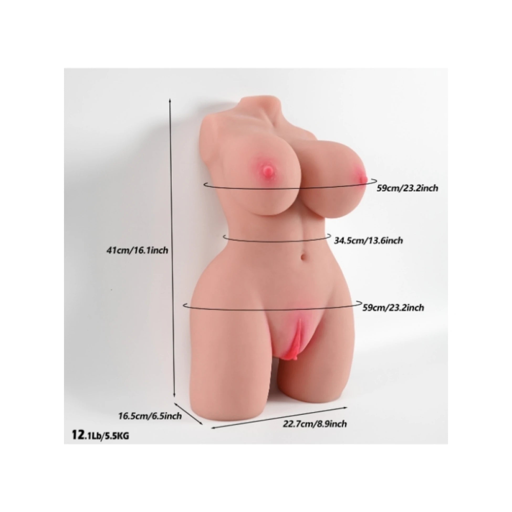 Frowzer Masturbation Silicone Pussy Yarım Vücut Mastürbatör 5.5 Kg.