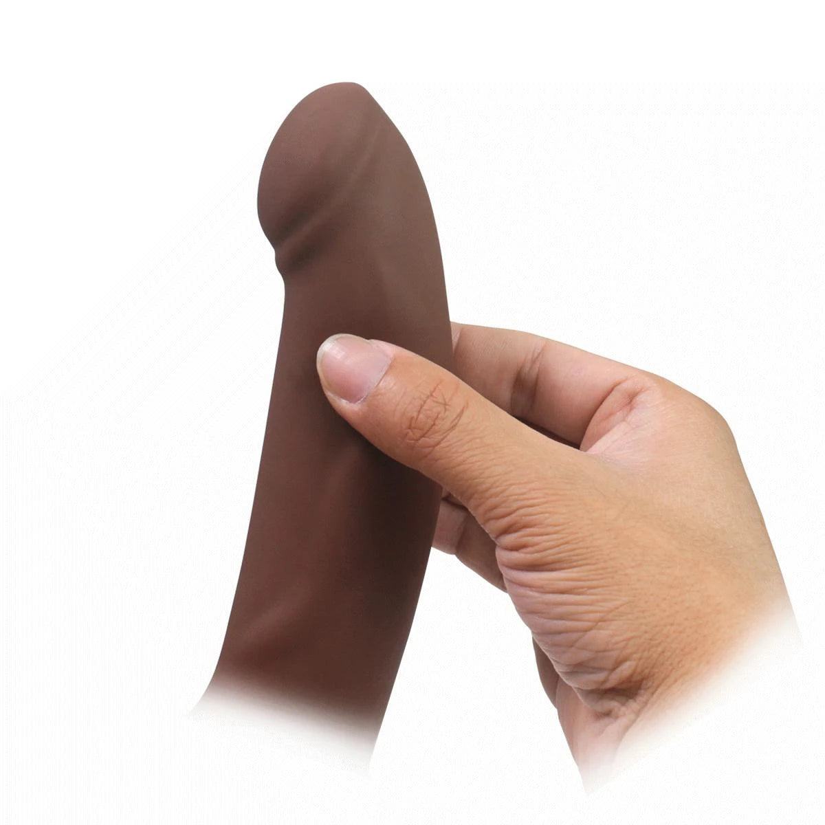 Hollow Strap-On Silicone Curved Dong İçi Boş Kemerli Melez Penis 17 cm