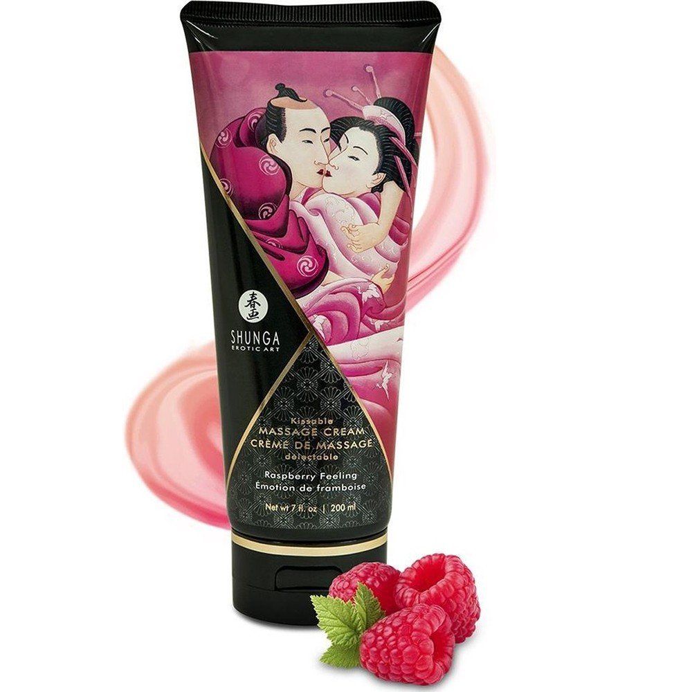 Shunga Kissable Massage Cream Çilekli Öpülebilir Masaj Jeli 200 Ml.