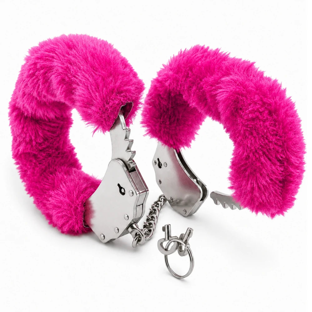 Frowzer Fetish Fantasy Series Metalic Hand Cuffs Peluşlu Metal Kelepçe-Pembe