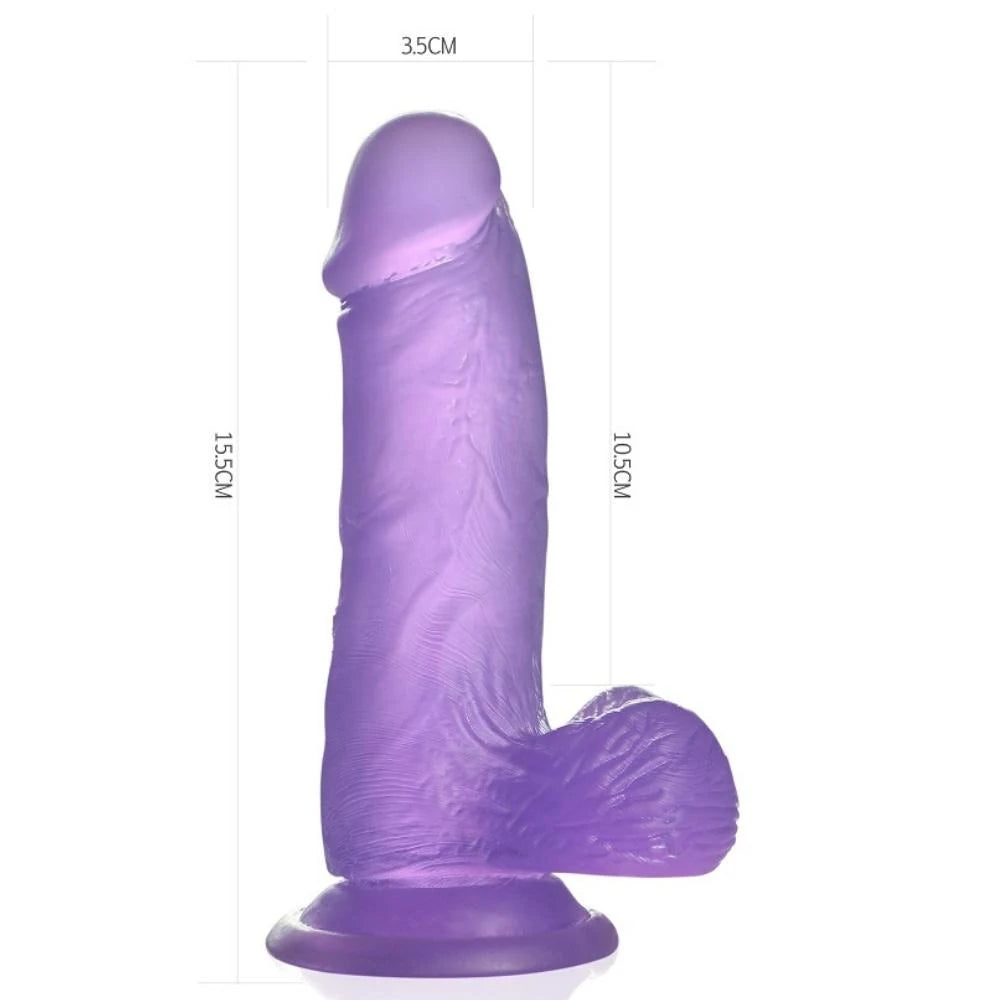 Lovetoy Jelly Studs Purple Small 15 cm Jel Dildo LV3102