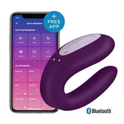 Satisfyer Double Joy Violet Telefon Kontrollü Vibratör
