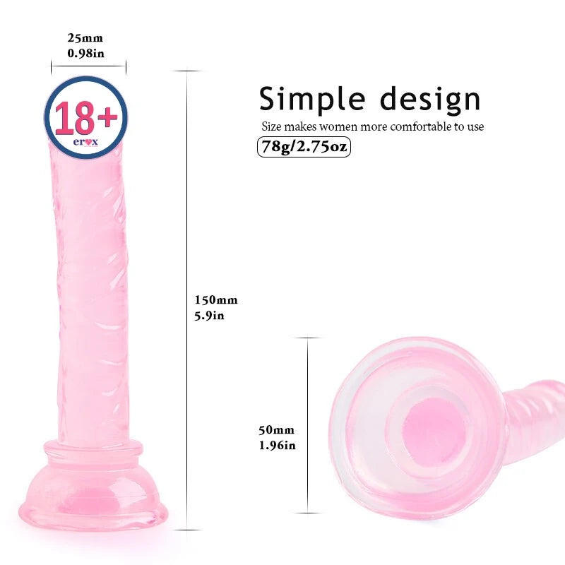 Frowzer Jelly Strap-On 14.5 cm Belden Bağlamalı Realistik Penis-Pink