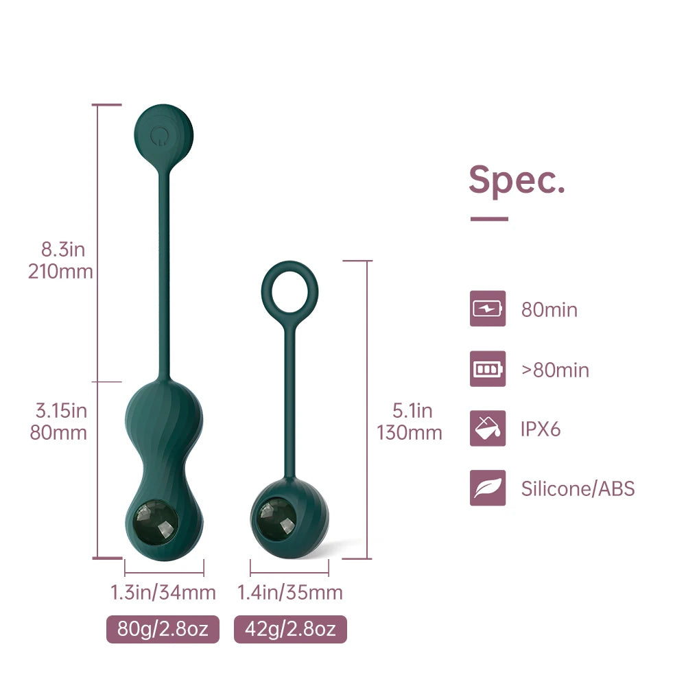 Magic Motion Crystal Duo Telefon Kontrollü Kegel Vibratör Seti