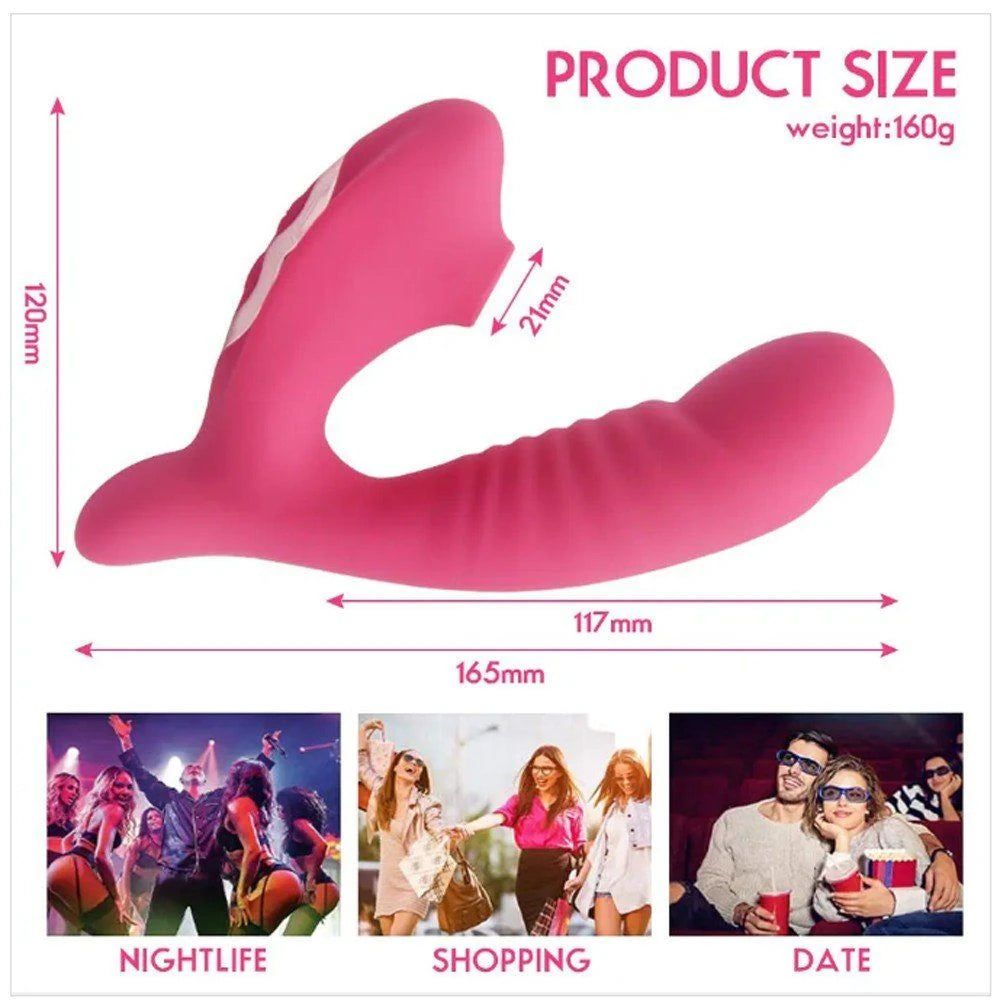 Frowzer Emiş Güçlü ve G-Stimulant 10 Mod Vibrator Pembe