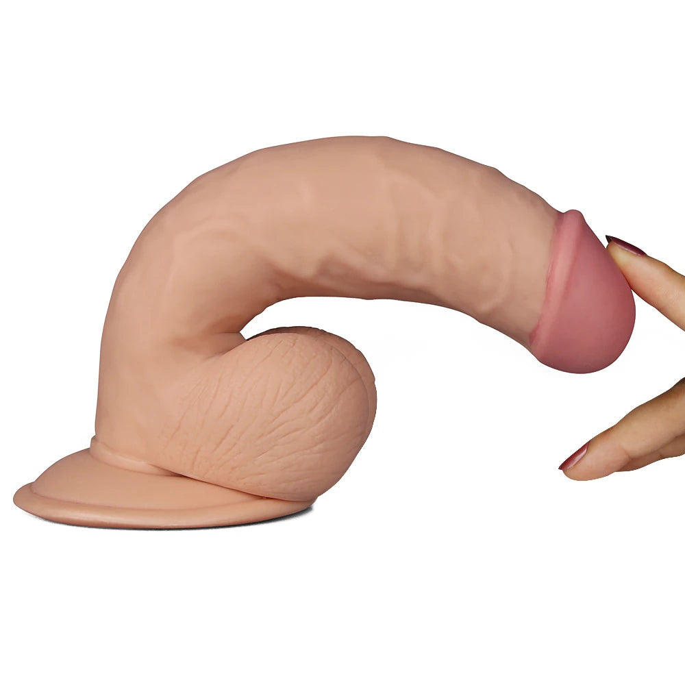 Lovetoy The Ultra Soft Dude Dildo 20 Cm Titreşimli Realistik Penis LV1093