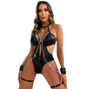 Erox Fantasy Wear Lingerie Dreams Zincirli Bağlamalı Lateks Gecelik