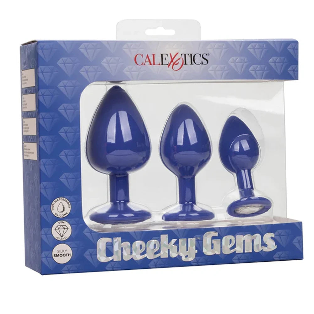 Calexotics Cheeky Gems 3 pcs Anal Alıştırıcı Silikon Plug Set