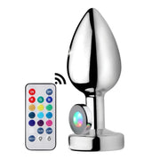 Frowzer Remote Control Uzaktan Kumandalı Led Işıklı Metal Anal Plug Medium