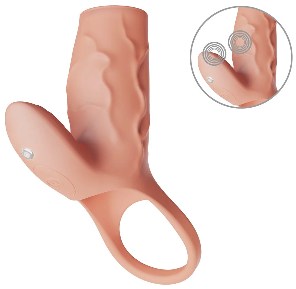 Frowzer Realistixxx RealSleeve Clit Titreşimli ve Testis Halkalı Penis Kılıfı