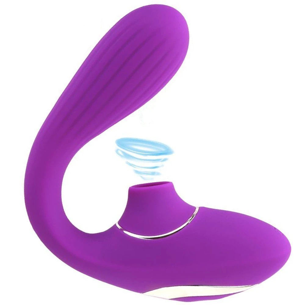Frowzer Sucking İn Vibration Çift Yönlü Emiş Güçlü Partner Vibratör Mor