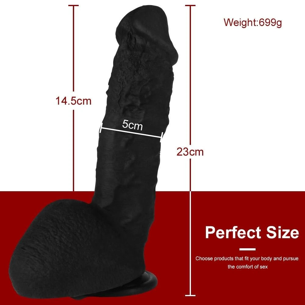 Xise Dildo Series Neptune Natural Doku Realistik Penis XS-WBB10052-Black