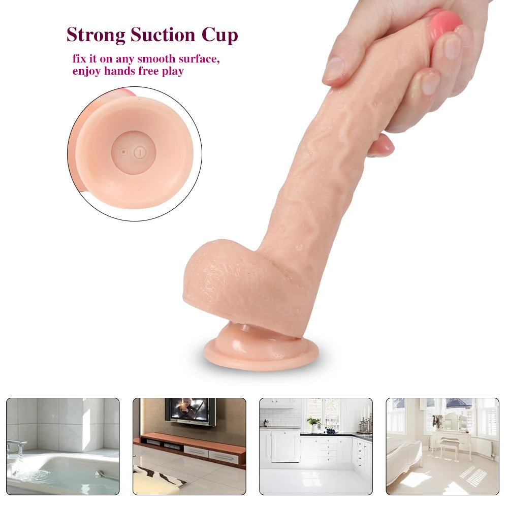 Shequ Jeff Swaying 23 Cm Hareketli Dönebilen Realistik Penis