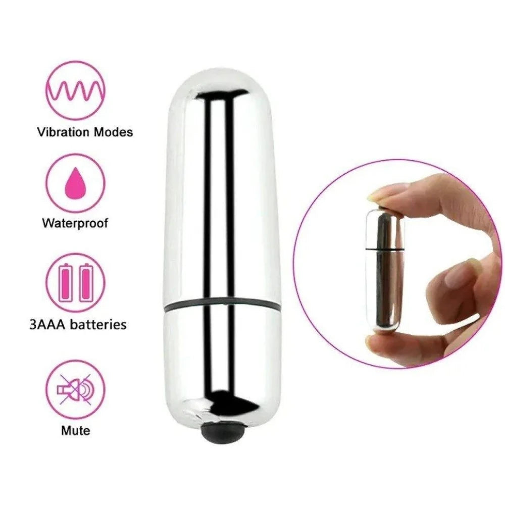Frowzer Bullet Vibes Silver Mini Kurşun Vibratör