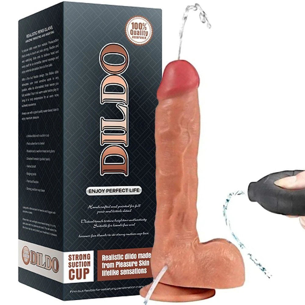 Xise Dildo Series Shoufei Squirting Dildo 24 Cm Boşalabilir Realistik Penis